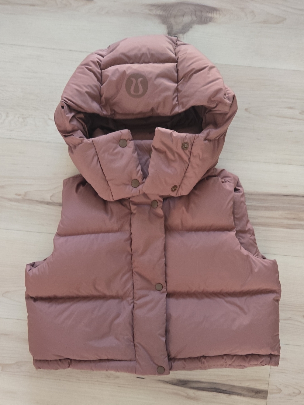Lululemon Wunder Puff Super Cropped Vest, Brown, Size 4